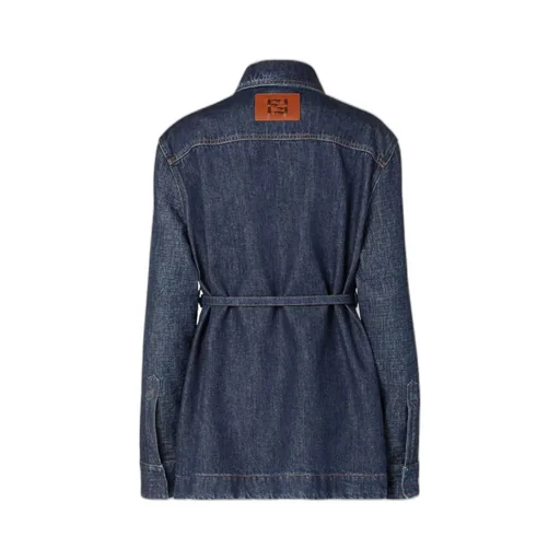 Fendi Belted Waist Denim Jacket