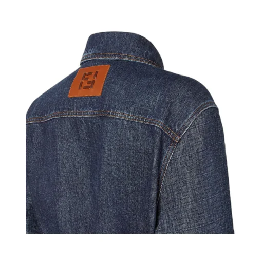 Fendi Belted Waist Denim Jacket