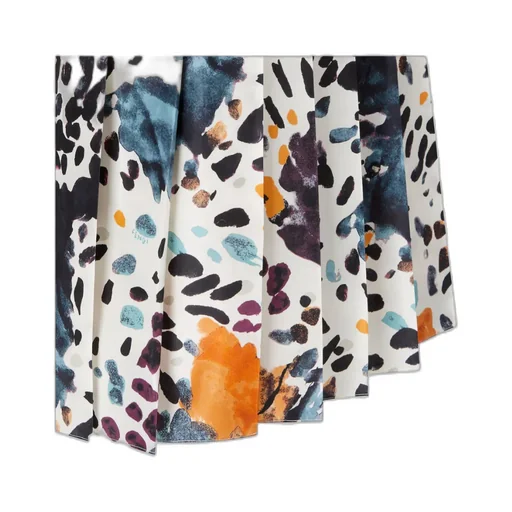 Pleated-Print Skirt