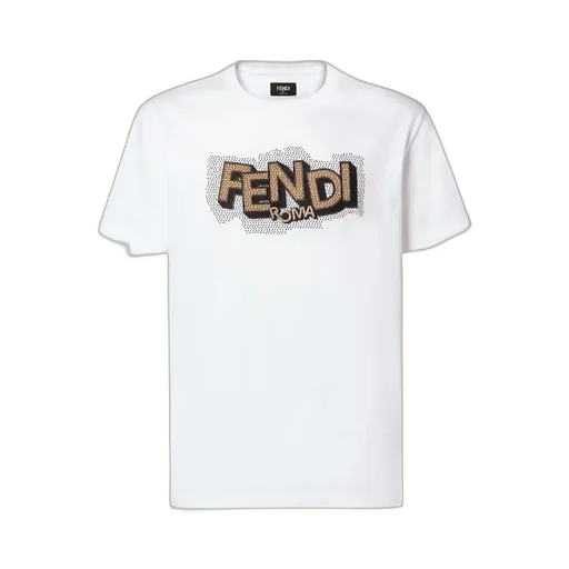Fendi Logo Printed Crewneck T-Shirt