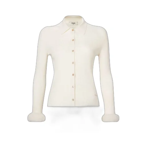 White Wool And Silk Cardigan
