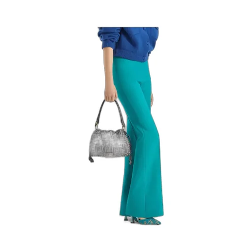Fendi Logo Embroidered Flared Trousers