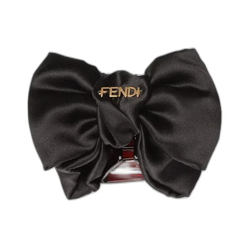 Fendi Logo Lettering Bow Hair Clip