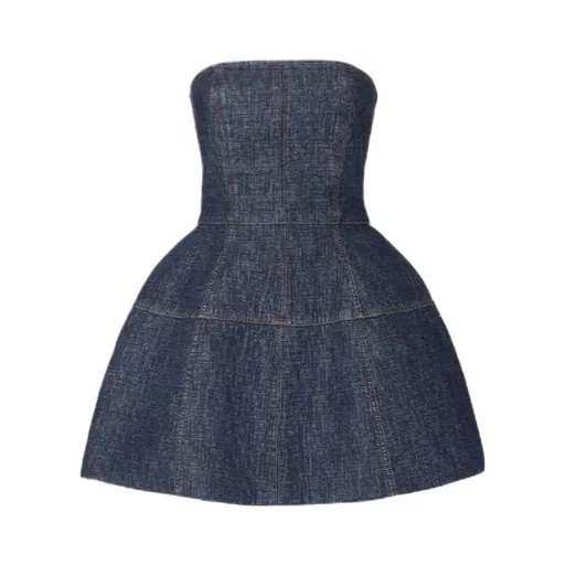 Fendi Ff Motif Denim Mini Dress