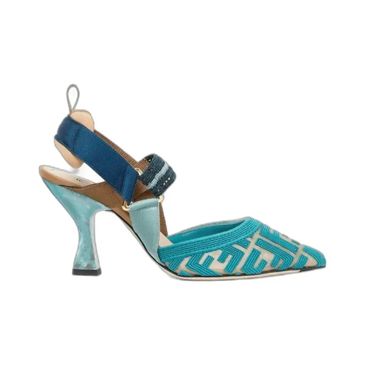Fendi Colibr Ff High-Heel Slingback Pumps