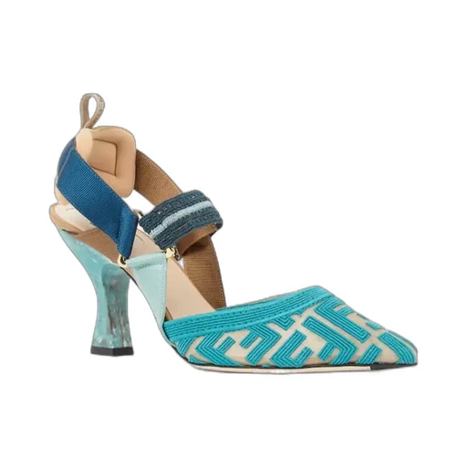 Fendi Colibr Ff High-Heel Slingback Pumps
