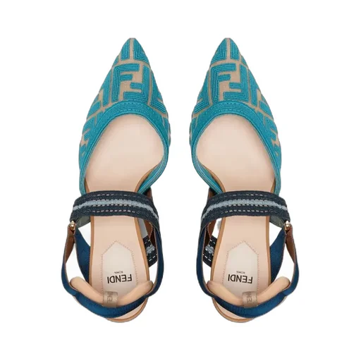 Fendi Colibr Ff High-Heel Slingback Pumps