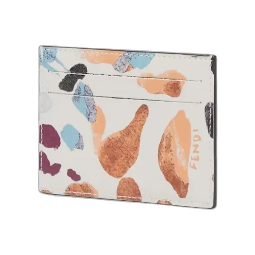 Slim Printed-Leather Card Holder