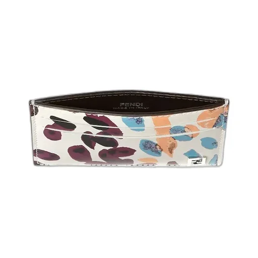 Slim Printed-Leather Card Holder