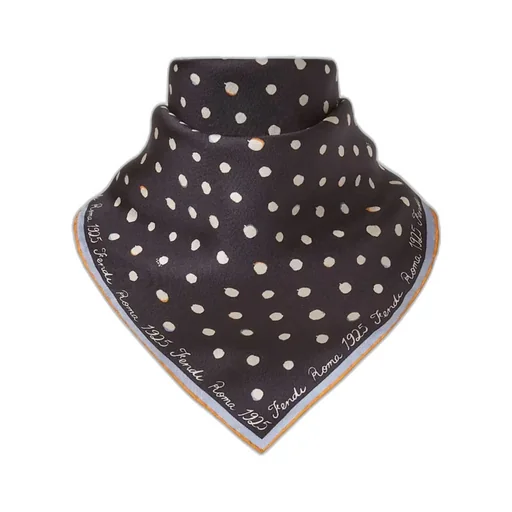 Falena Dots Print Silk Scarf