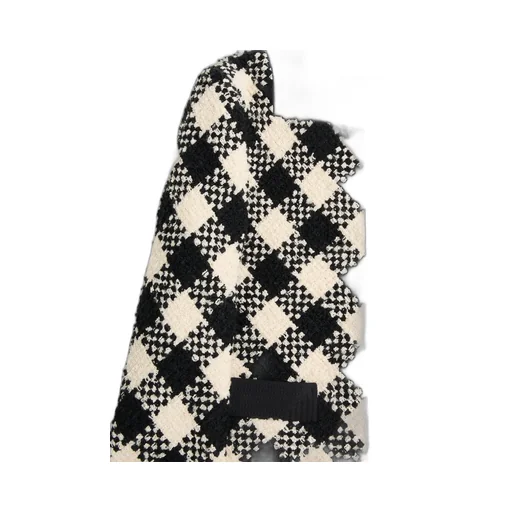 Valentino Damier Button-Up Tweed Jacket