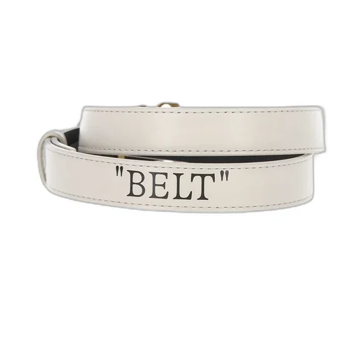 Signature Arrows Motif-Buckle Leather Belt