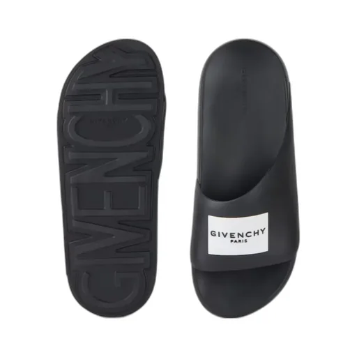 Givenchy Paris Label Flat Slides