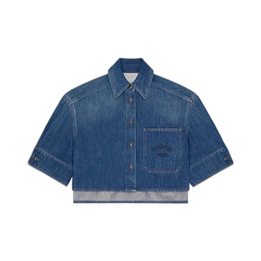 Givenchy Cropped Cocoon Denim Shirt