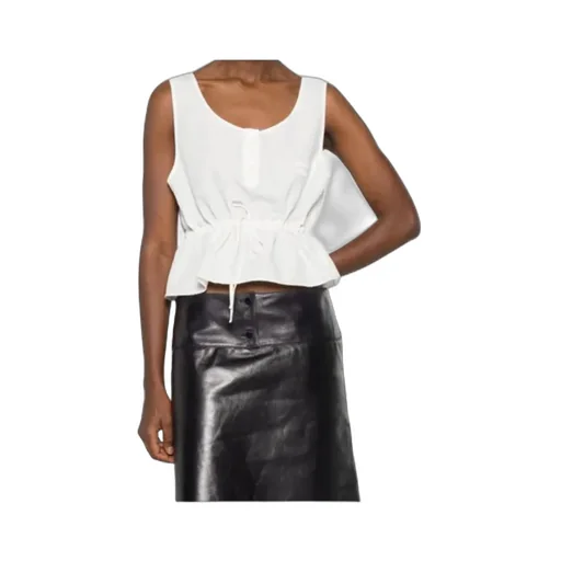 Miu Miu Sleeveless Drawstring Top
