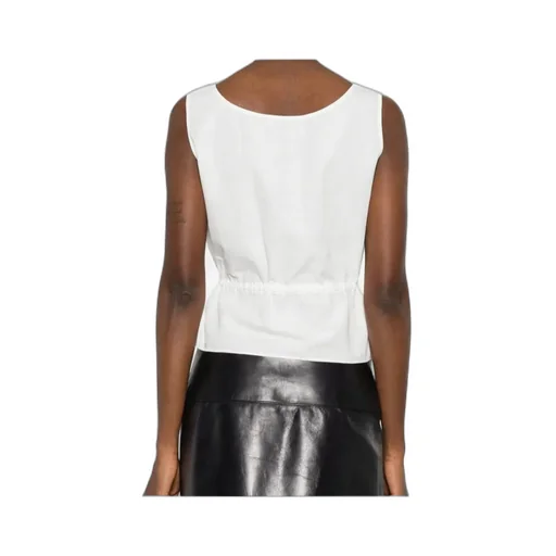 Miu Miu Sleeveless Drawstring Top