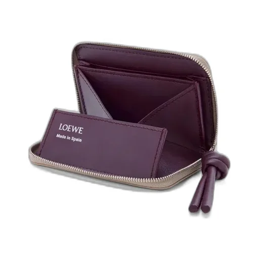Zipped Coin Purse In Shiny Nappa Calfskin