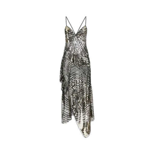 Emilio Pucci Iride Sequin-Embellished Asymmetric Maxi Dress