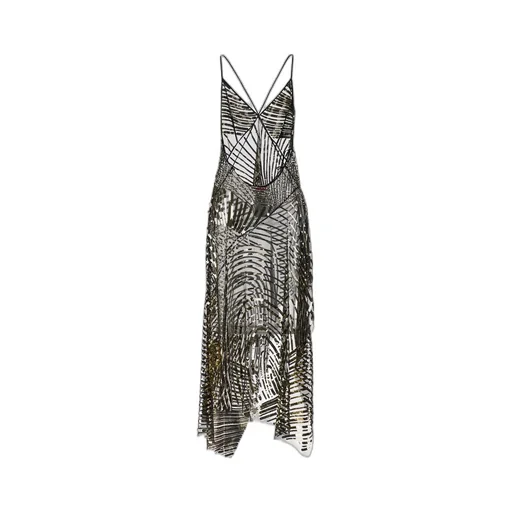 Emilio Pucci Iride Sequin-Embellished Asymmetric Maxi Dress