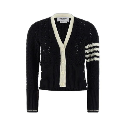 Thom Browne Long-Sleeved V-Neck Cardigan