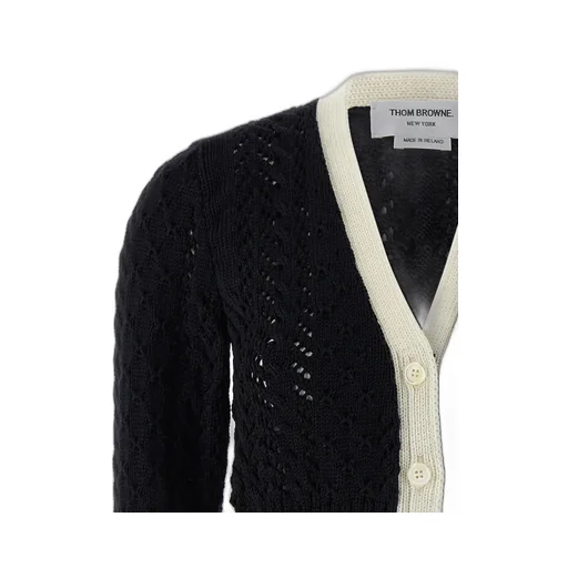 Thom Browne Long-Sleeved V-Neck Cardigan