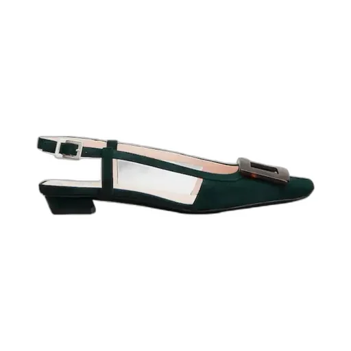 Belle Vivier Slingback Ballerinas In Suede