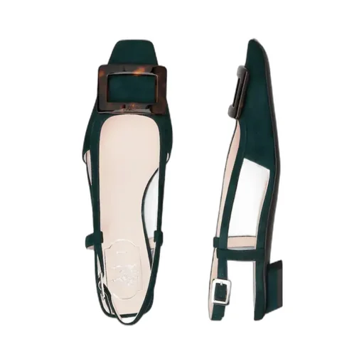 Belle Vivier Slingback Ballerinas In Suede