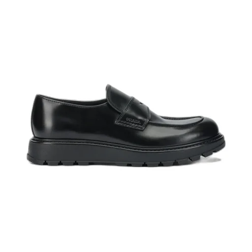 Prada Logo-Detailed Slip-On Loafers