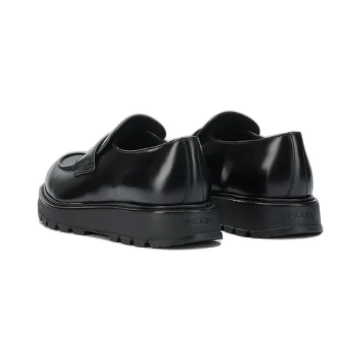 Prada Logo-Detailed Slip-On Loafers
