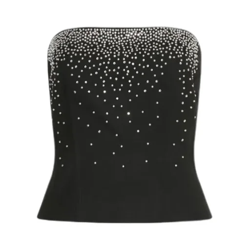 Rhinestone-Embroidered Corset -