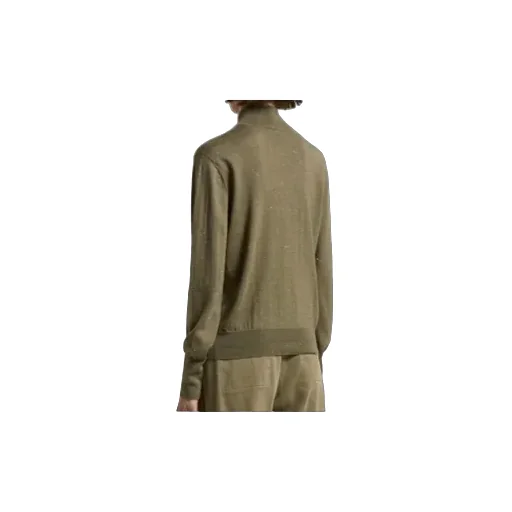 High-Neck Long-Sleeves Cardigan