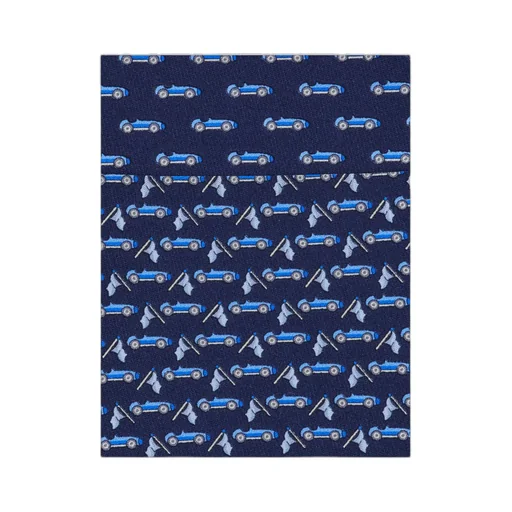 Race Print Silk Tie