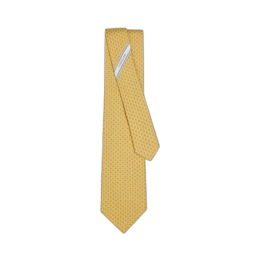 Gancini Printed Silk Tie