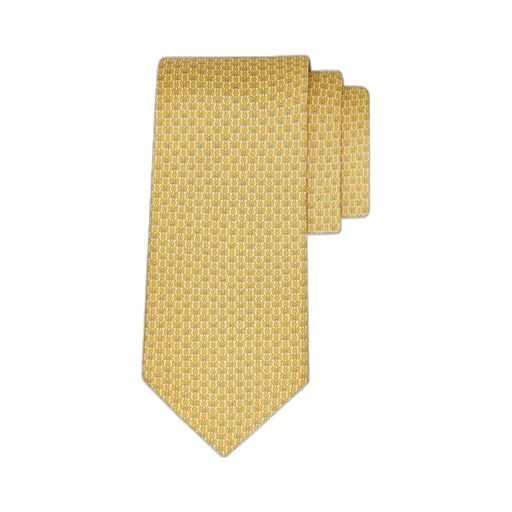 Gancini Printed Silk Tie