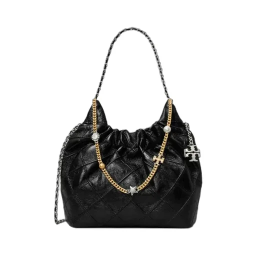 Tory Burch Fleming Distressed Top Handle Bag