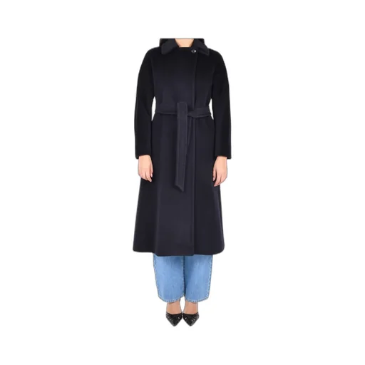 Max Mara Studio Tenzone Tied-Waist Long-Sleeved Coat