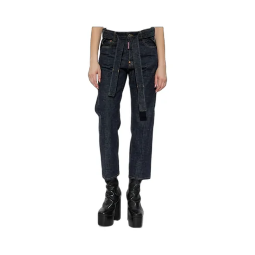 Dsquared2 X Magliano Belted Cropped Jeans