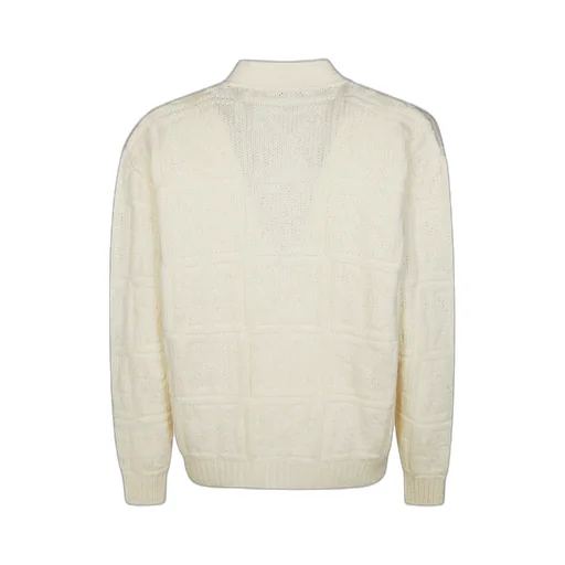 Off-White V-Neck Knitted Cardigan