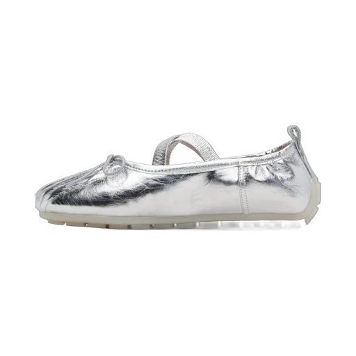 Cross-Strap Bow Ballet Flats