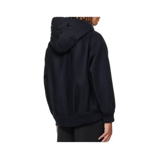Embellished Hooded Zip-Up Jacket