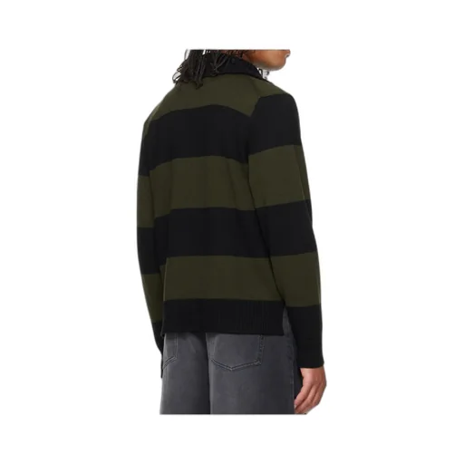 Striped Embellished-Collar Polo Shirt