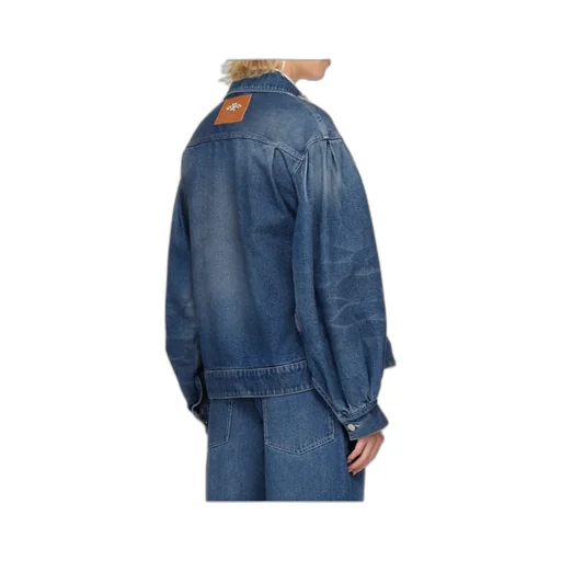 Denim Jacket With Belt Details