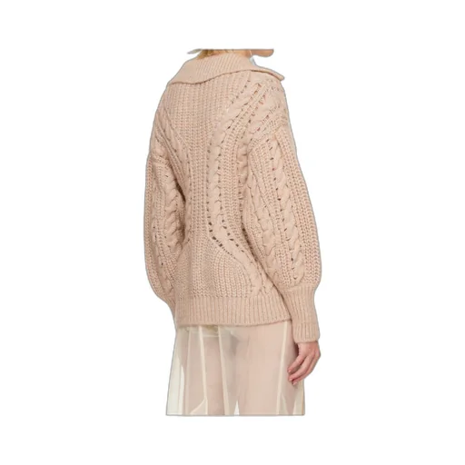 Alpaca Wool Blend Cable Knit Cardigan
