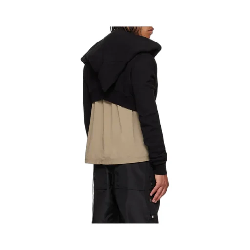 Draped Zip-Front Asymmetrical Hoodie