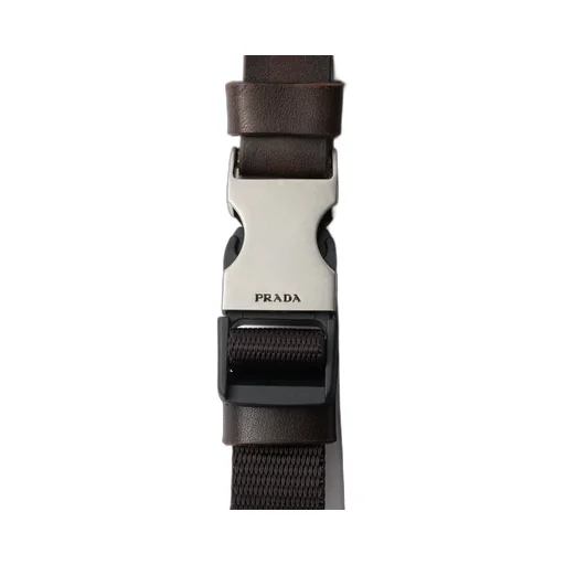 Prada Logo-Engraved Buckle Belt
