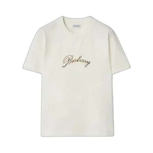 Burberry Check Cursive Logo T-Shirt