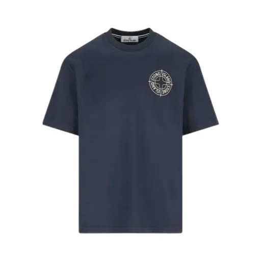 Stone Island Logo Printed Crewneck T-Shirt