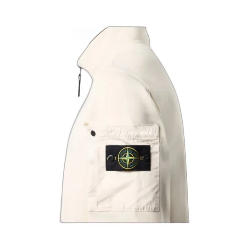 Stone Island Logo Patch Zip-Up Sweatshirt