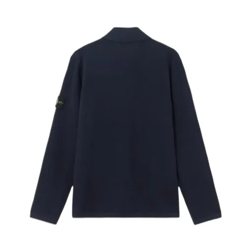 Stone Island Long-Sleeve Knit Polo Shirt