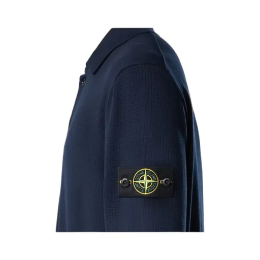 Stone Island Long-Sleeve Knit Polo Shirt